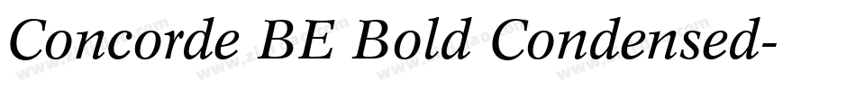 Concorde BE Bold Condensed字体转换